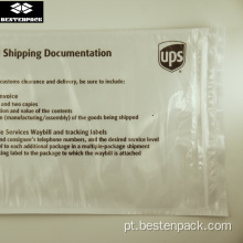 Envelope personalizado da lista de embalagem zip da UPS